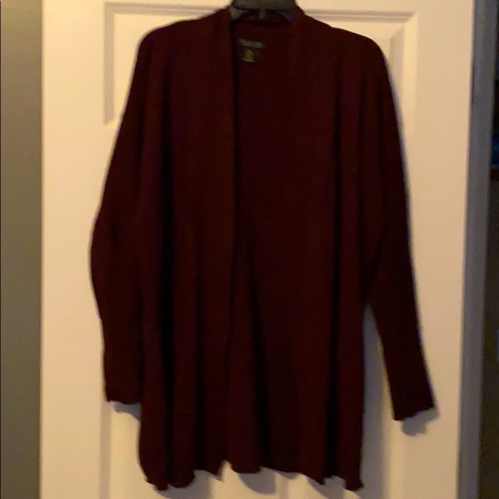 Beautiful maroon cardigan by Rachel Zoe